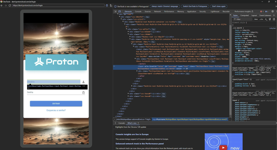 DevTools - Inspeção de elementos web