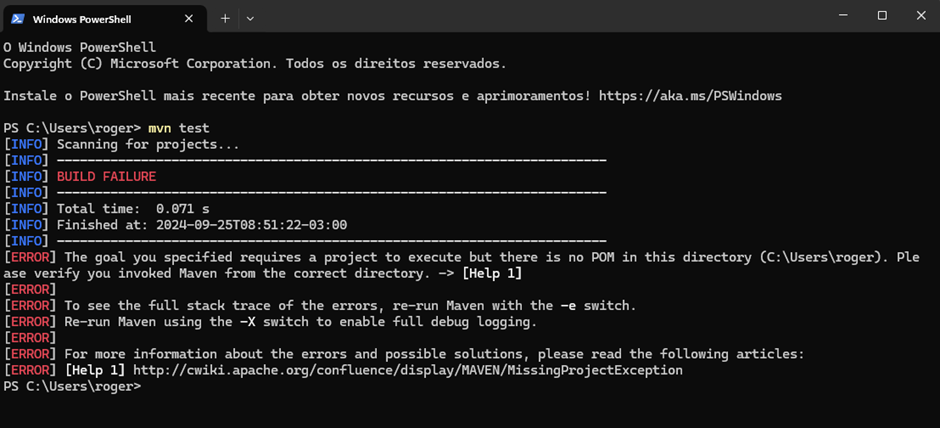 MVN Test - Terminal Windows