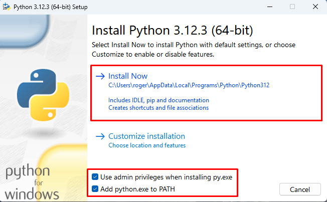 Instalador Python - Etapa 1Inicial