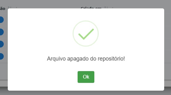 Arquivo apagado com sucesso