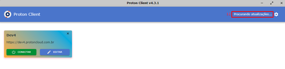 Proton Client - Destaque: Busca de atualização