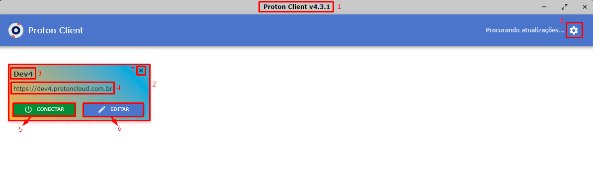 Proton Client - Destaque: Elementos principais
