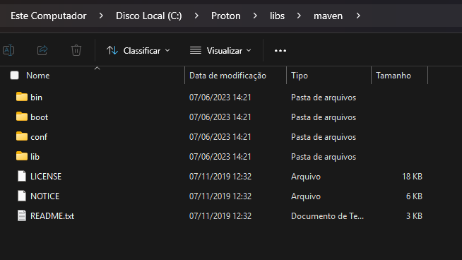 Pasta do Maven no Windows
