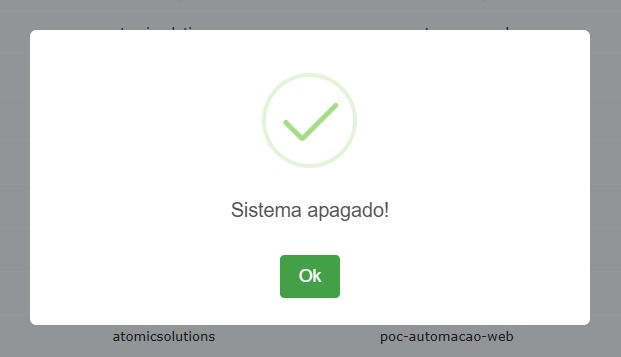Sistema excluido