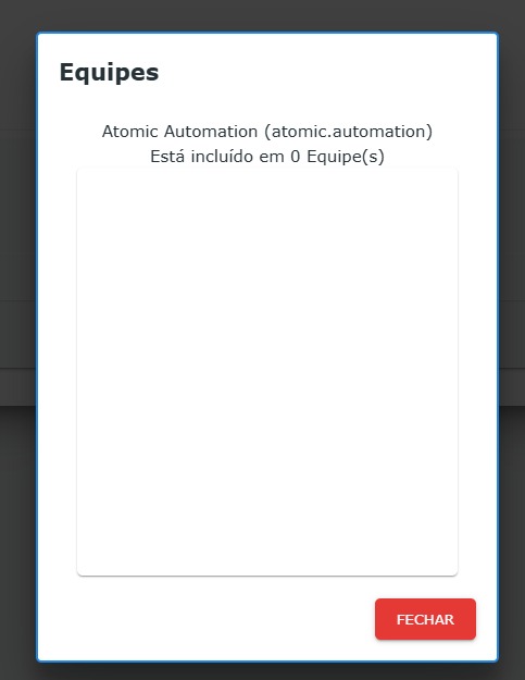 Equipes que o usuário está associado